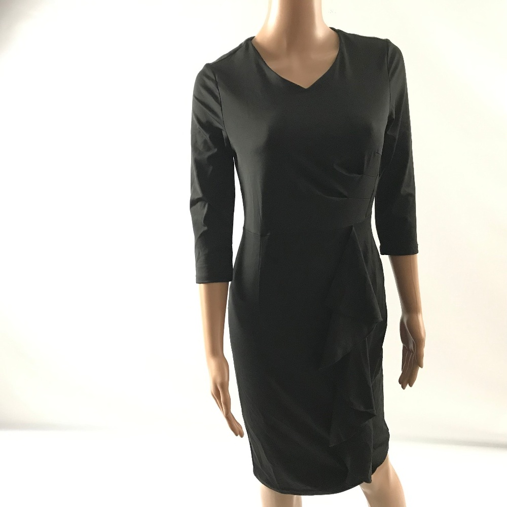 Woosunze Women's Sheath Dress Stretch 3/4 Sleeve S